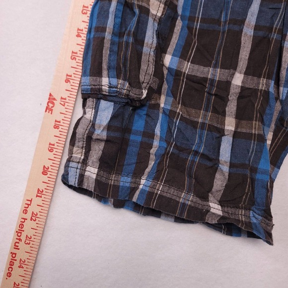 Urban Pipeline Medium Wash Button Zip Cargo Shorts Youth Boys Size 14 Blue - Picture 7 of 8